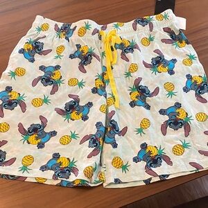 Disney Stitch Pineapple Print Lounge Shorts - Yellow, Blue